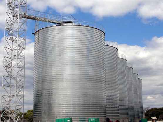 bauxite storage steel silo