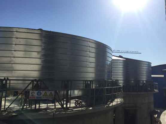 building sludge silo