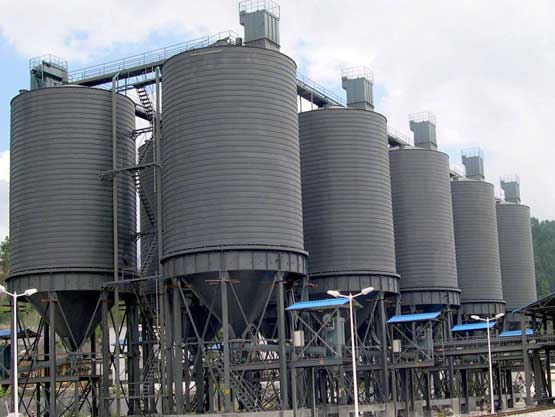 ceramic particle storage silo