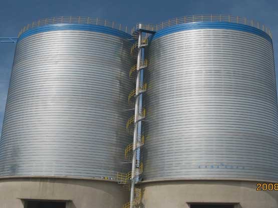 kaolin storage steel silo