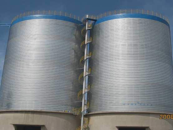 kaolin storage steel silo