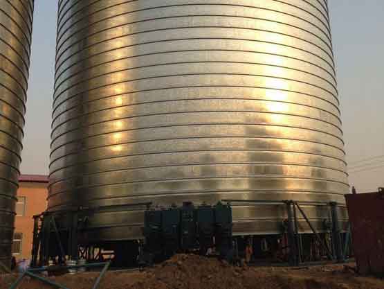 sand storage silo building