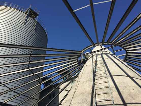 sludge silo construction.