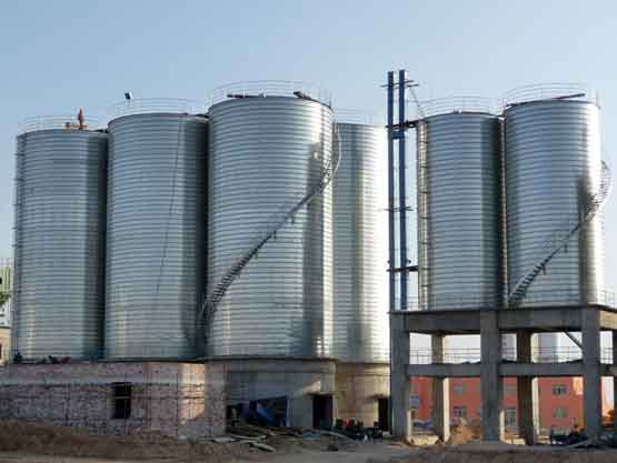 steel silo for calcium powder storage