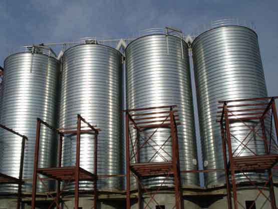 steel silo for iron ore storage