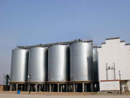 steel silo for storage of malts