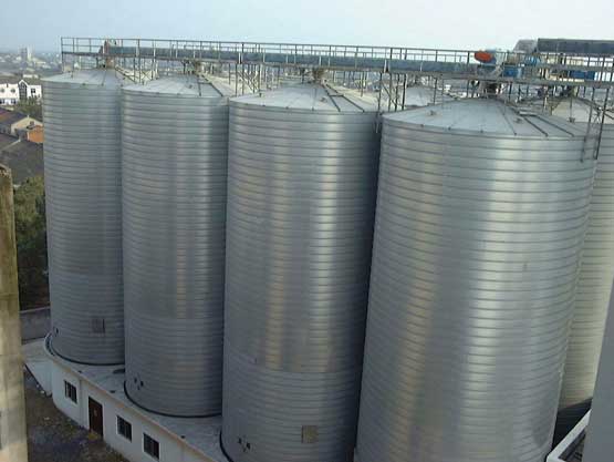 storage silo for antimonous oxide
