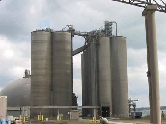 storage silo for steel slag